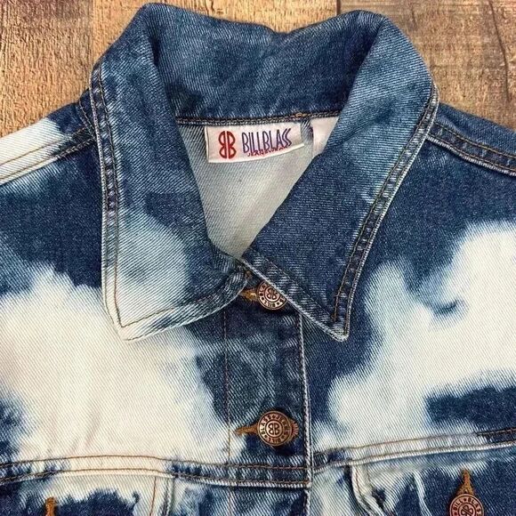 Vintage Bill Blass Bleached Denim Jacket - Picture 2 of 8